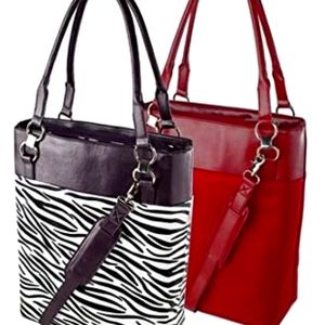 Woman in business laptop bag